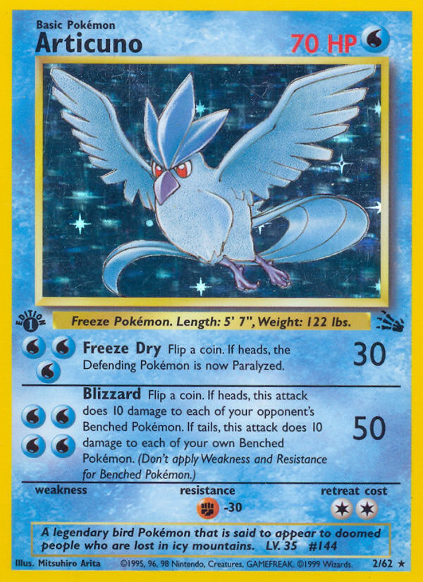 Articuno (2/62) [Fossil 1st Edition] | The Gaming-Verse