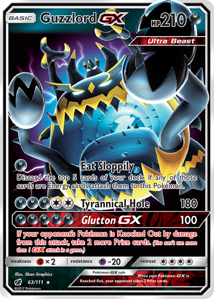 Guzzlord GX (63/111) [Sun & Moon: Crimson Invasion] | The Gaming-Verse