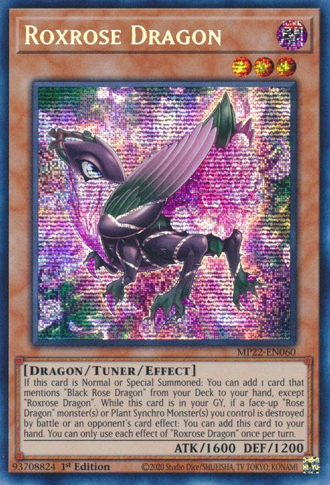 Roxrose Dragon [MP22-EN060] Prismatic Secret Rare | The Gaming-Verse