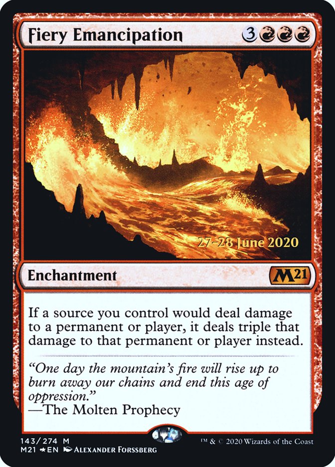 Fiery Emancipation  [Core Set 2021 Prerelease Promos] | The Gaming-Verse