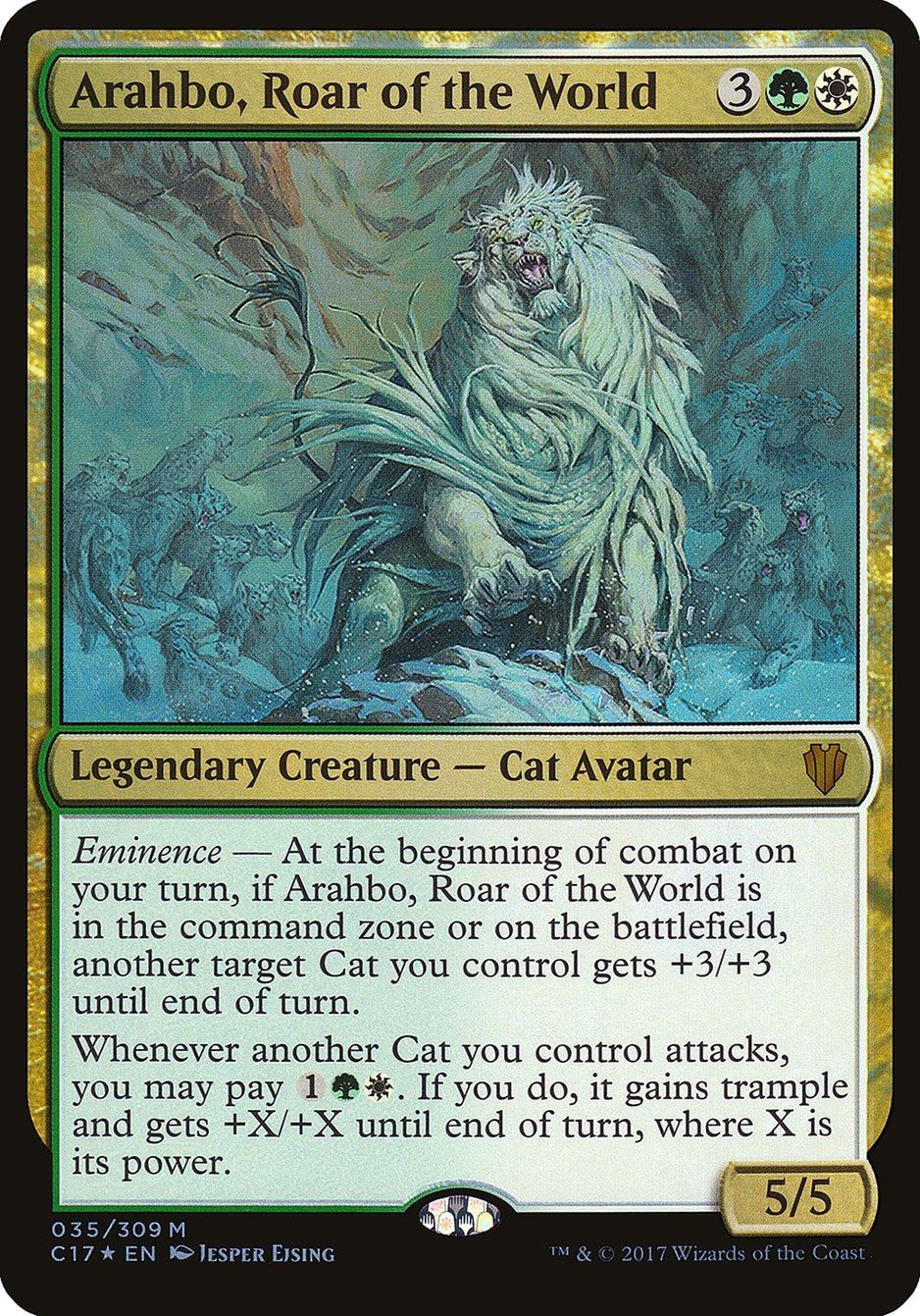 Arahbo, Roar of the World (Commander 2017) [Commander 2017 Oversized] | The Gaming-Verse