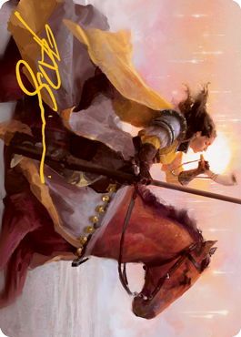 Sunrise Cavalier Art Card (Gold-Stamped Signature) [Innistrad: Midnight Hunt Art Series] | The Gaming-Verse