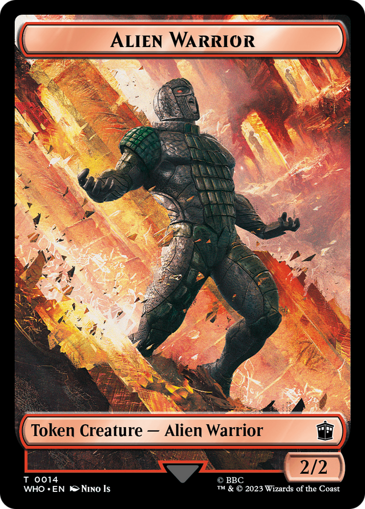 Alien Angel // Alien Warrior Double-Sided Token [Doctor Who Tokens] | The Gaming-Verse