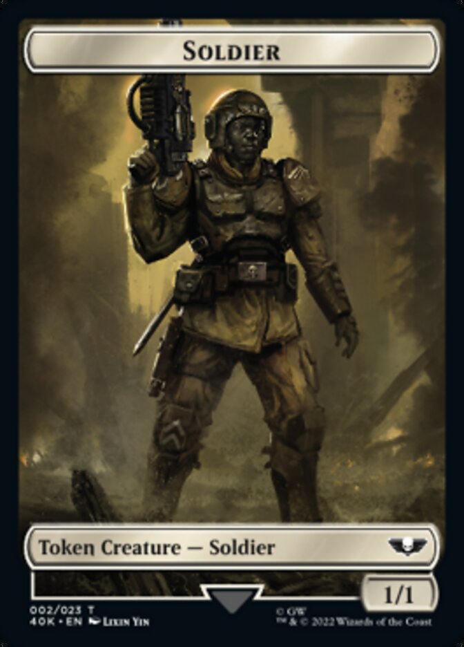 Soldier (002) // Zephyrim Double-sided Token [Universes Beyond: Warhammer 40,000 Tokens] | The Gaming-Verse