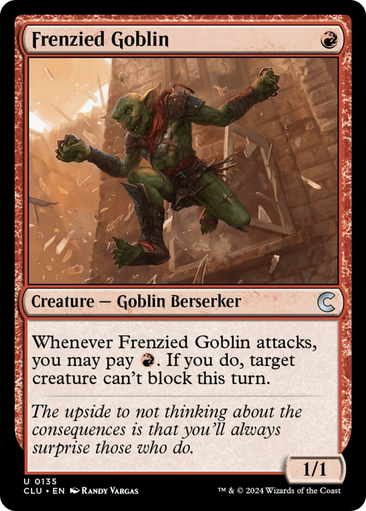 Frenzied Goblin [Ravnica: Clue Edition] | The Gaming-Verse