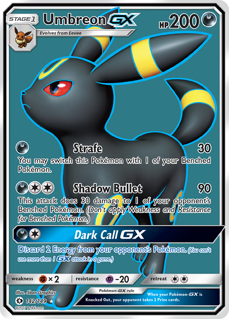 Umbreon GX (142/149) [Sun & Moon: Base Set] | The Gaming-Verse