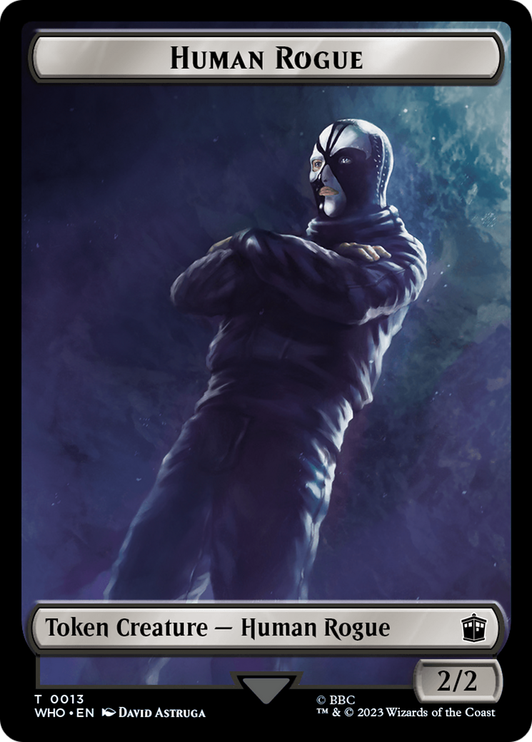 Human Rogue // Clue (0021) Double-Sided Token [Doctor Who Tokens] | The Gaming-Verse