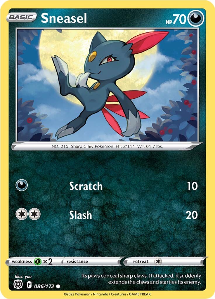 Sneasel (086/172) [Sword & Shield: Brilliant Stars] | The Gaming-Verse