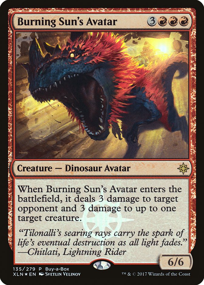 Burning Sun's Avatar (Buy-A-Box) [Ixalan Promos] | The Gaming-Verse