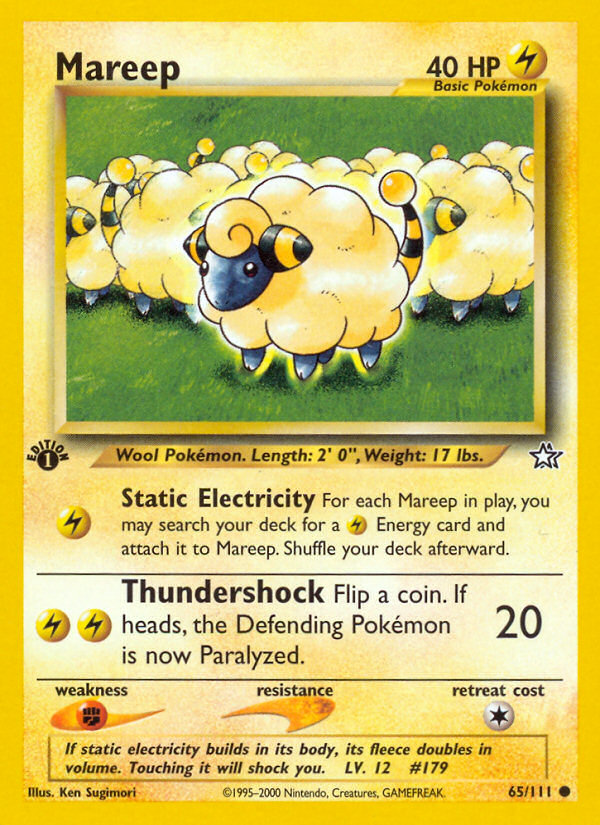 Mareep (65/111) [Neo Genesis 1st Edition] | The Gaming-Verse