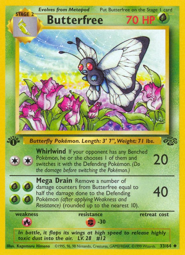 Butterfree (33/64) [Jungle 1st Edition] | The Gaming-Verse