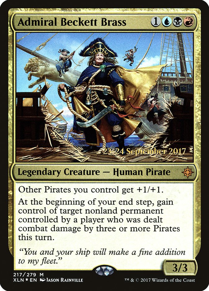 Admiral Beckett Brass  (Prerelease) [Ixalan Prerelease Promos] | The Gaming-Verse