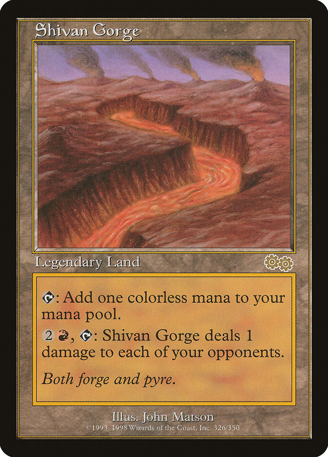 Shivan Gorge [Urza's Saga] | The Gaming-Verse