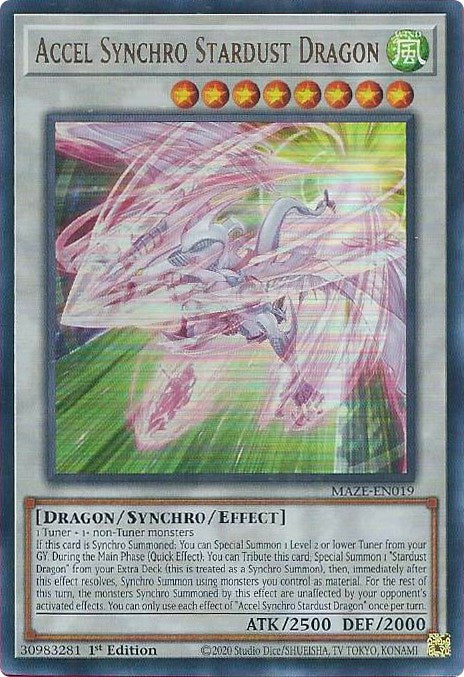 Accel Synchro Stardust Dragon [MAZE-EN019] Ultra Rare | The Gaming-Verse