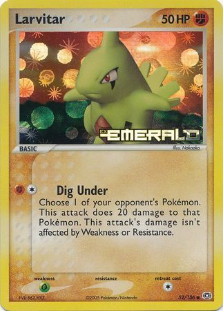 Larvitar (52/106) (Stamped) [EX: Emerald] | The Gaming-Verse