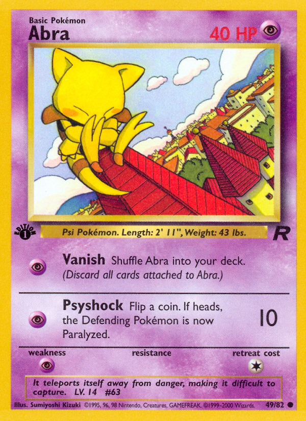 Abra (49/82) [Team Rocket 1st Edition] | The Gaming-Verse