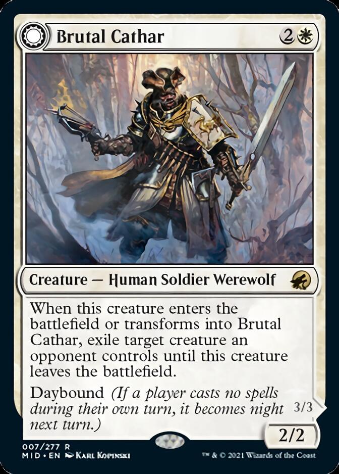 Brutal Cathar // Moonrage Brute [Innistrad: Midnight Hunt] | The Gaming-Verse