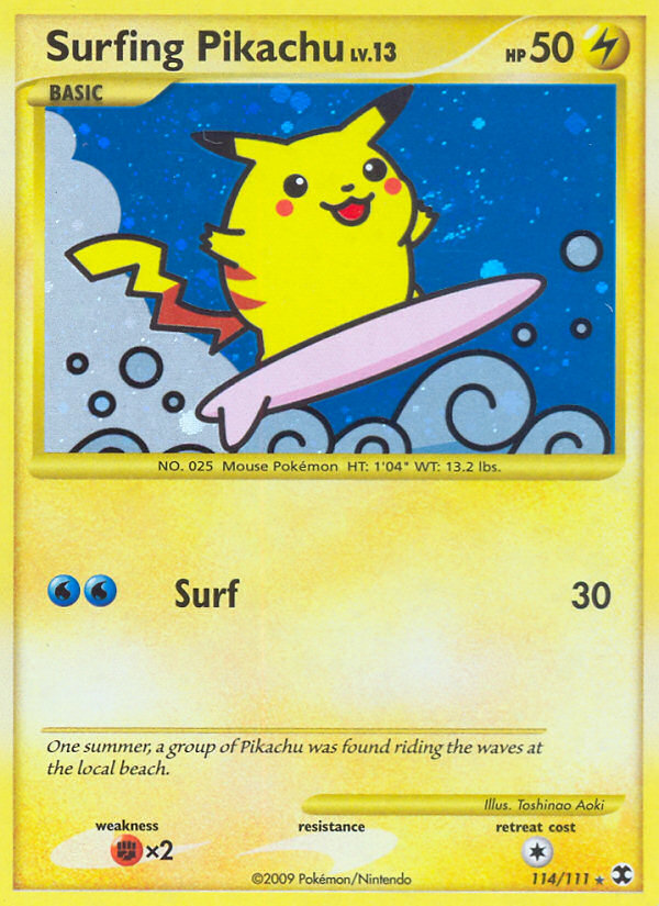 Surfing Pikachu (114/111) [Platinum: Rising Rivals] | The Gaming-Verse