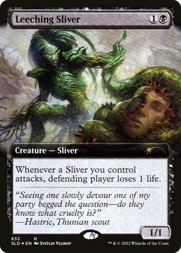 Leeching Sliver (Extended Art) [Secret Lair Drop Promos] | The Gaming-Verse