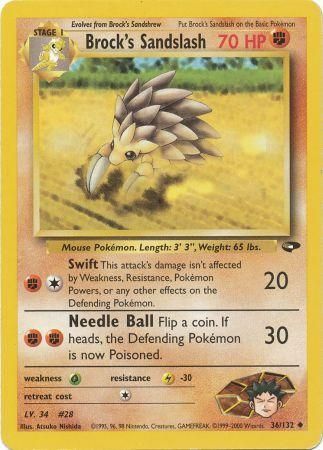 Brock's Sandslash (36/132) [Gym Challenge Unlimited] | The Gaming-Verse