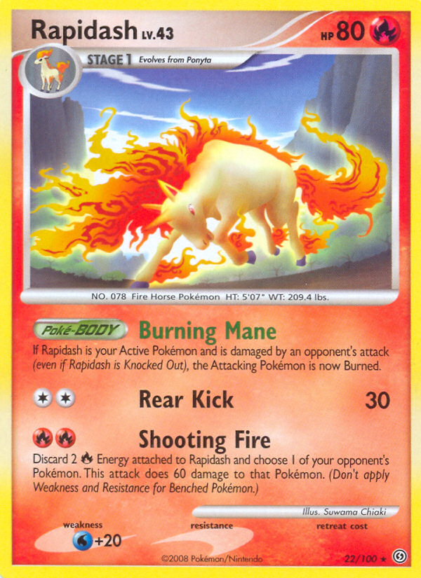 Rapidash (22/100) [Diamond & Pearl: Stormfront] | The Gaming-Verse