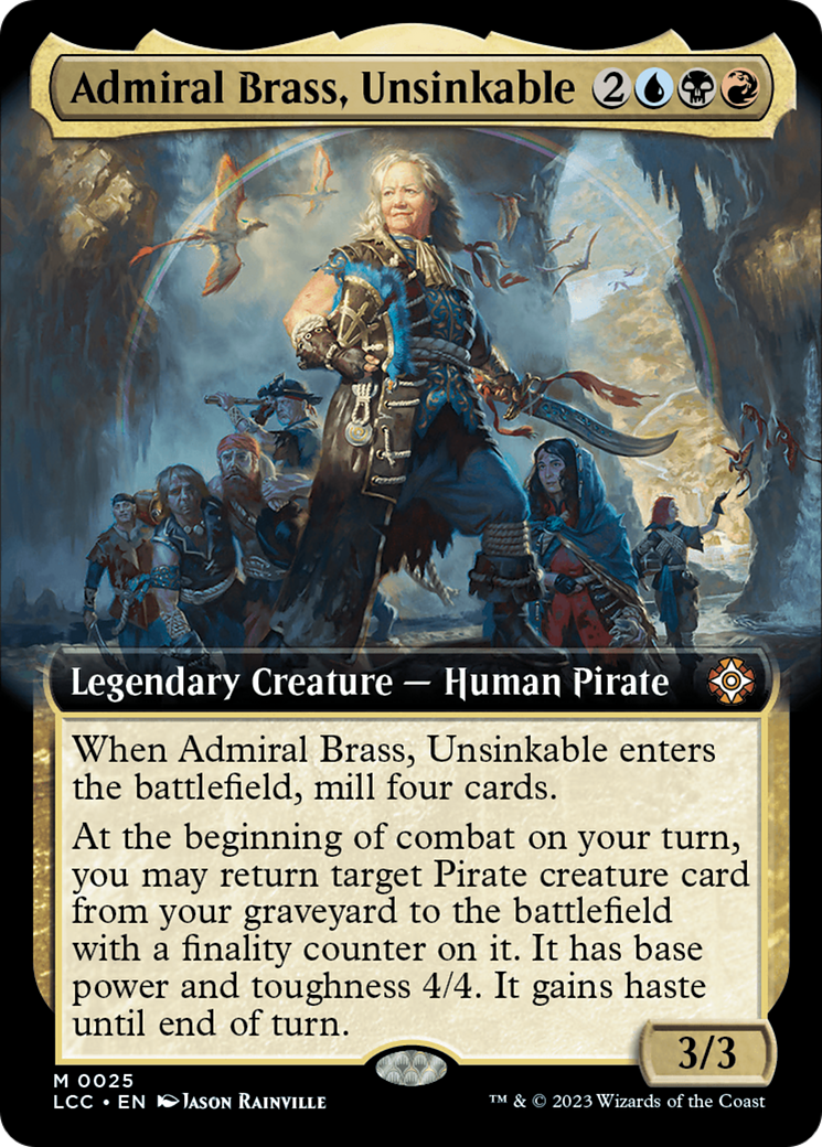 Admiral Brass, Unsinkable (Extended Art) [The Lost Caverns of Ixalan Commander] | The Gaming-Verse