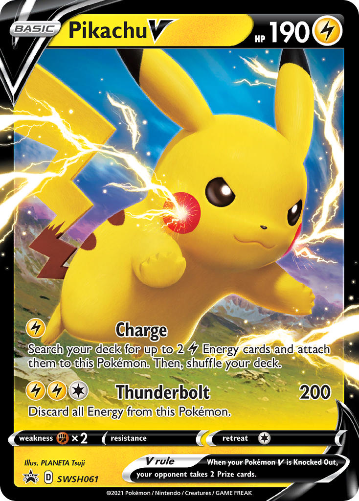 Pikachu V (SWSH061) (Jumbo Card) [Sword & Shield: Black Star Promos] | The Gaming-Verse