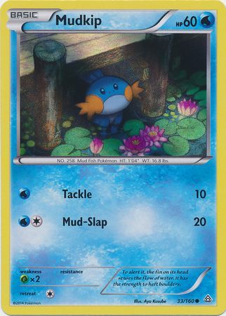 Mudkip (33/160) (Sheen Holo) [XY: Primal Clash] | The Gaming-Verse