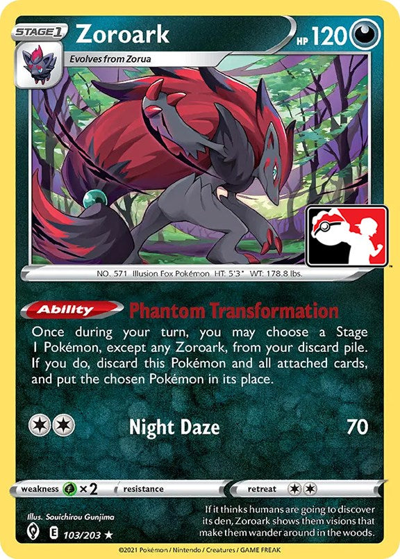 Zoroark (103/203) [Prize Pack Series One] | The Gaming-Verse