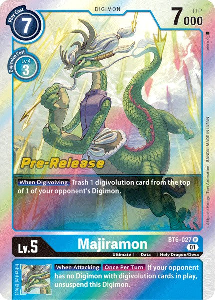 Majiramon [BT6-027] [Double Diamond Pre-Release Cards] | The Gaming-Verse