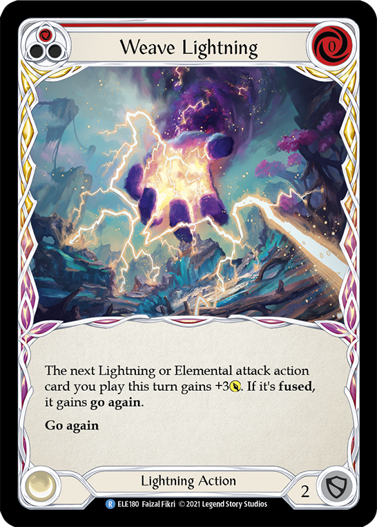 Weave Lightning (Red) [ELE180] (Tales of Aria)  1st Edition Normal | The Gaming-Verse