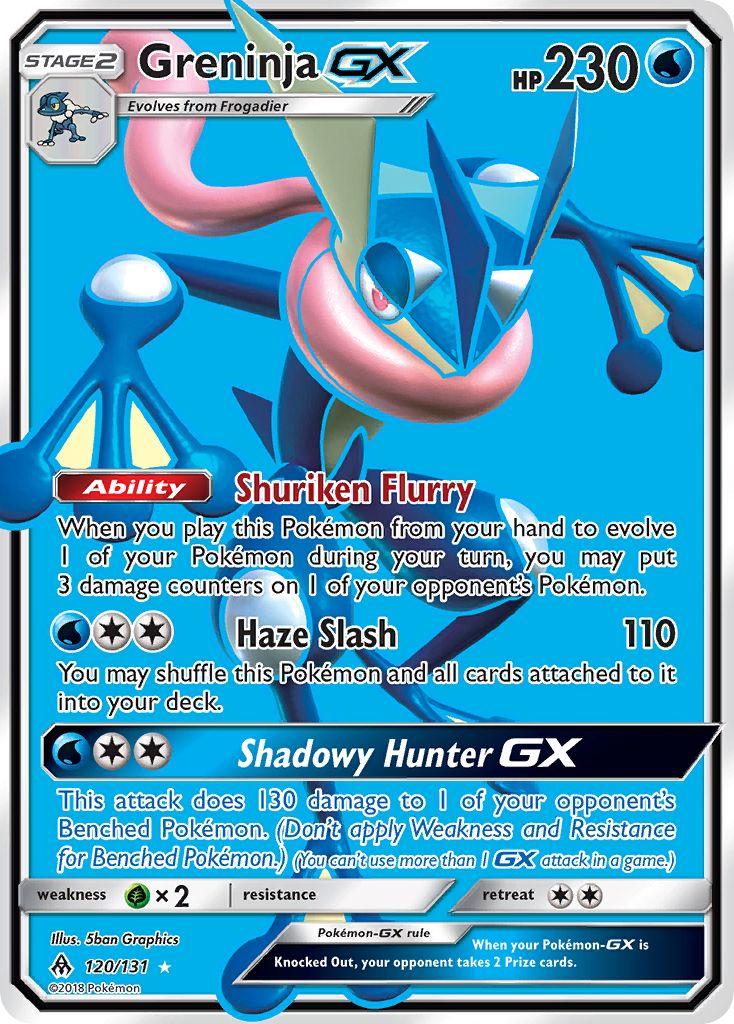 Greninja GX (120/131) [Sun & Moon: Forbidden Light] | The Gaming-Verse