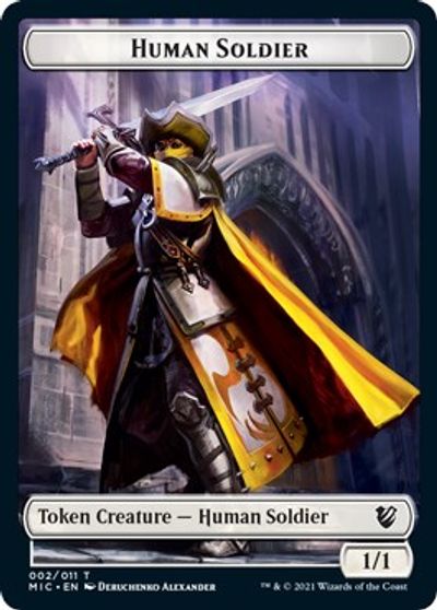 Eldrazi Spawn // Human Soldier Double-Sided Token [Innistrad: Midnight Hunt Commander Tokens] | The Gaming-Verse