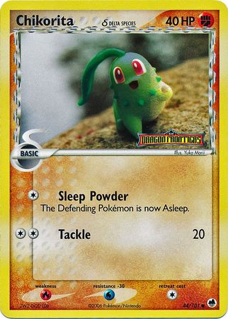 Chikorita (44/101) (Delta Species) (Stamped) [EX: Dragon Frontiers] | The Gaming-Verse