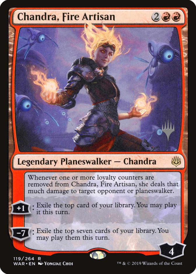 Chandra, Fire Artisan (Promo Pack) [War of the Spark Promos] | The Gaming-Verse