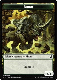 Rhino // Egg Double-sided Token [Commander 2019 Tokens] | The Gaming-Verse