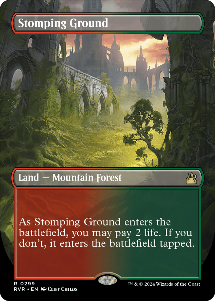 Stomping Ground (Borderless) [Ravnica Remastered] | The Gaming-Verse