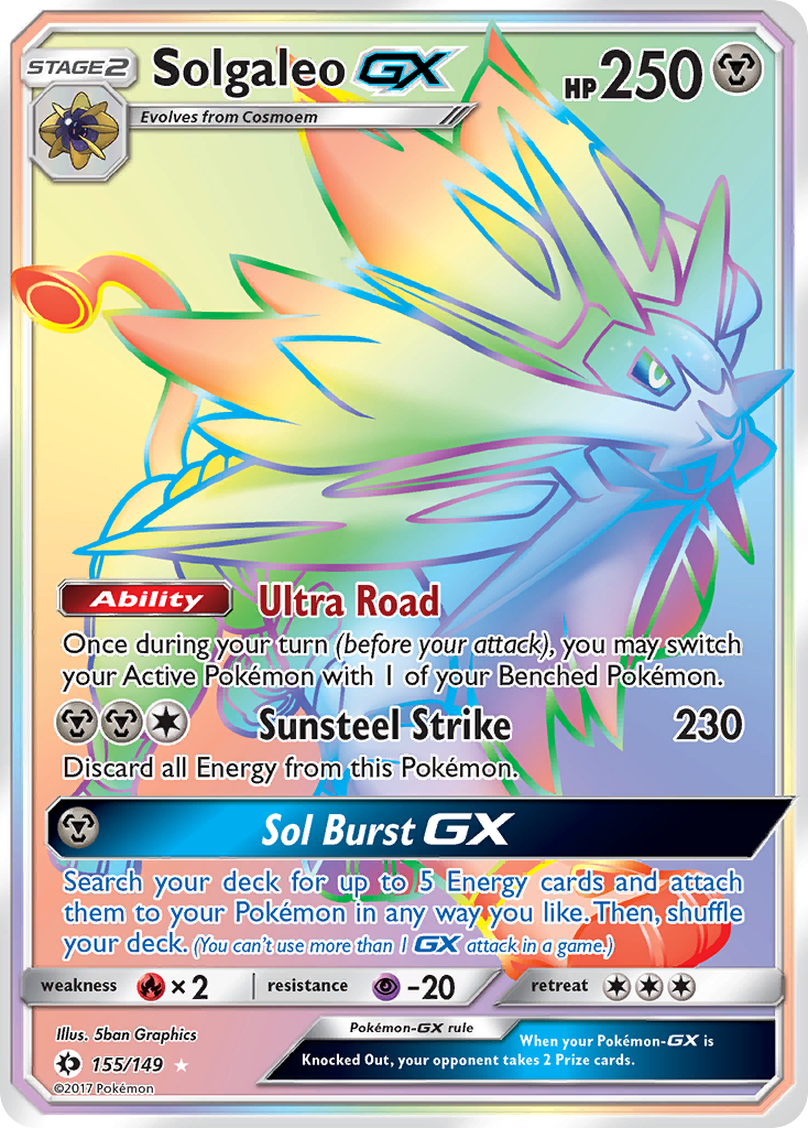 Solgaleo GX (155/149) [Sun & Moon: Base Set] | The Gaming-Verse