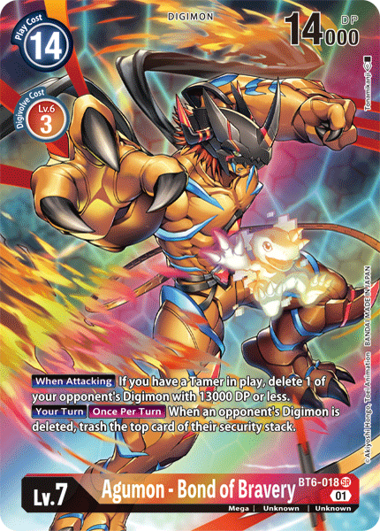 Agumon - Bond of Bravery [BT6-018] (Alternate Art) [Double Diamond] | The Gaming-Verse