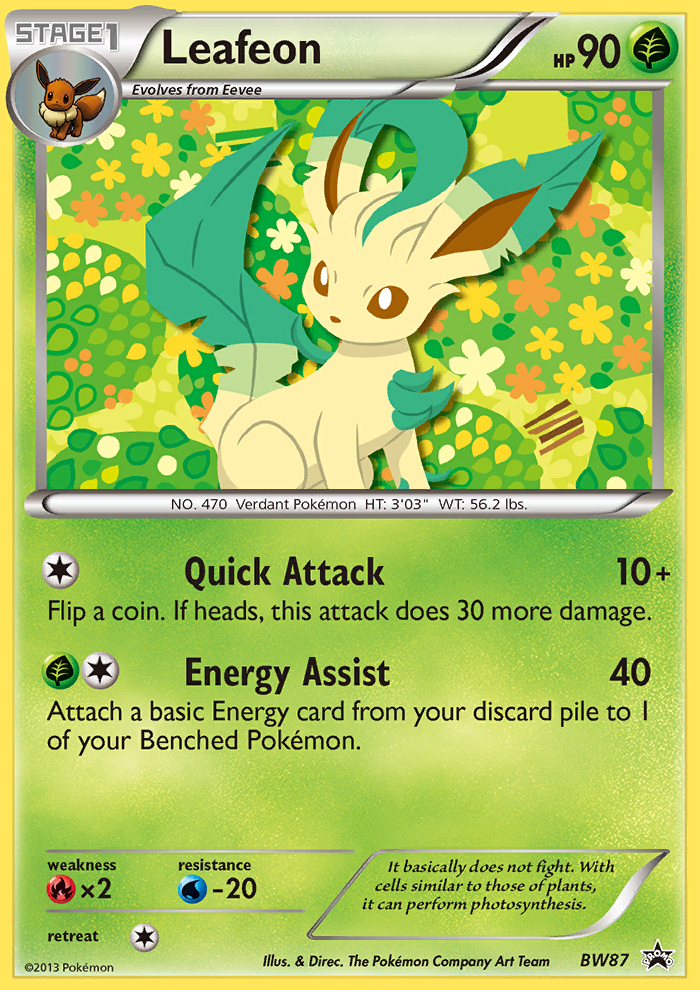 Leafeon (BW87) [Black & White: Black Star Promos] | The Gaming-Verse