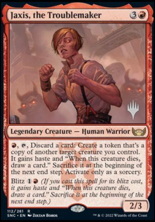 Jaxis, the Troublemaker (Promo Pack) [Streets of New Capenna Promos] | The Gaming-Verse