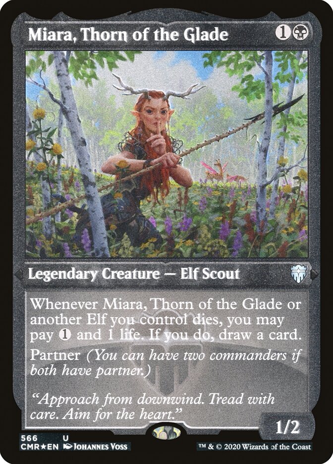 Miara, Thorn of the Glade [Commander Legends Etched] | The Gaming-Verse