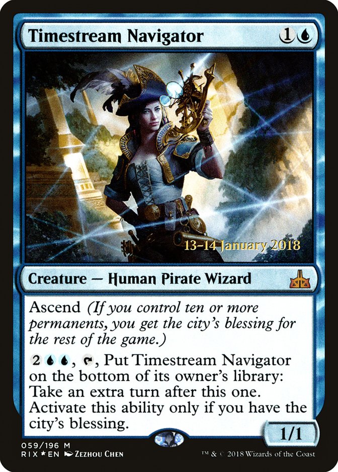 Timestream Navigator (Prerelease) [Rivals of Ixalan Prerelease Promos] | The Gaming-Verse