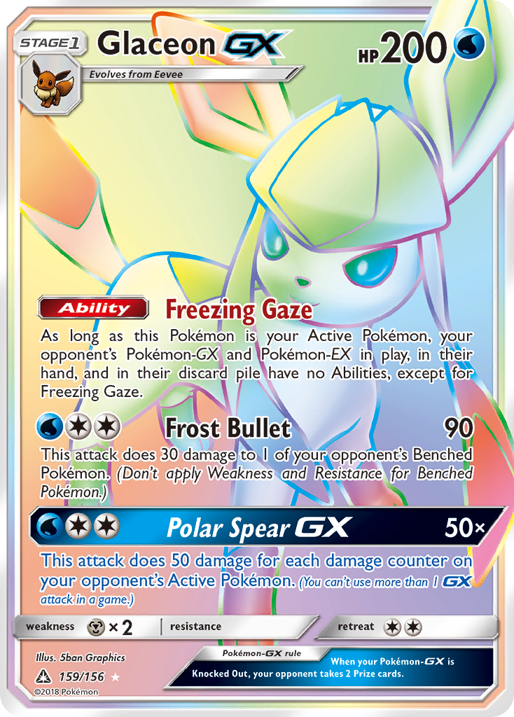 Glaceon GX (159/156) [Sun & Moon: Ultra Prism] | The Gaming-Verse