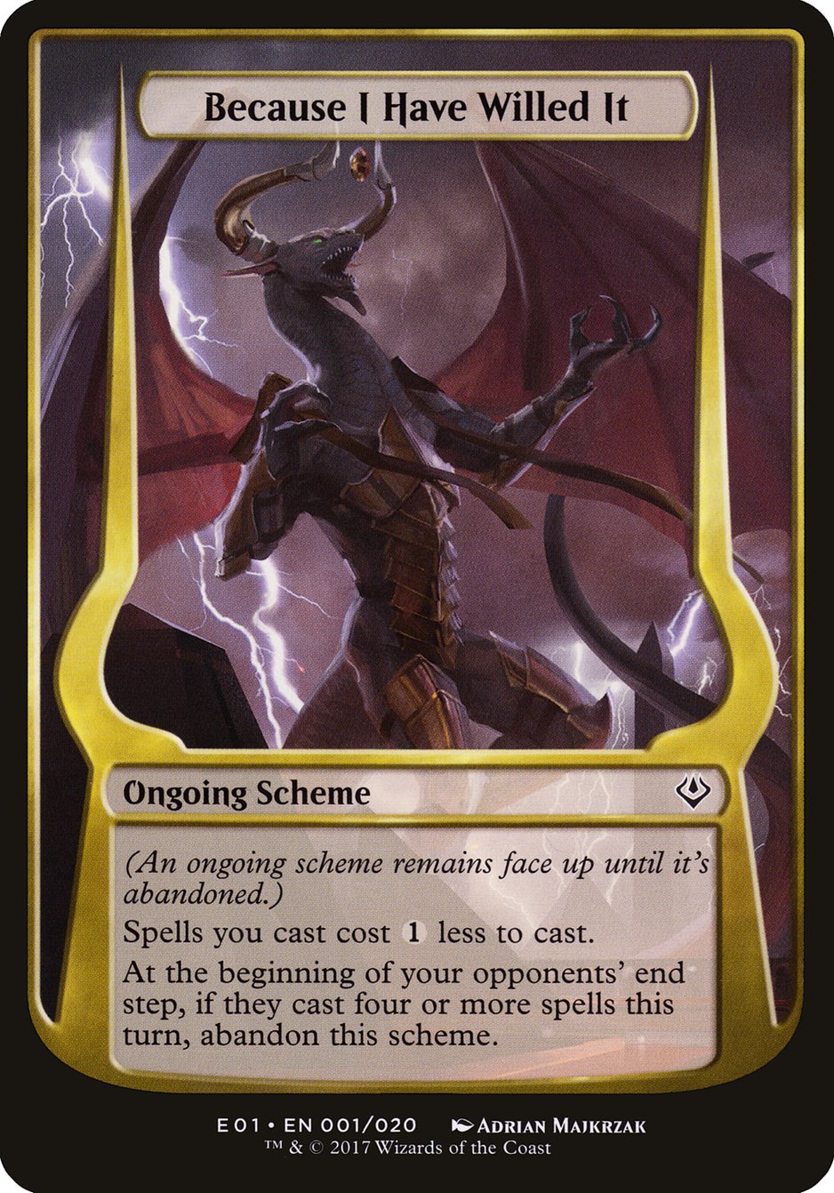 Because I Have Willed It [Archenemy: Nicol Bolas Schemes] | The Gaming-Verse