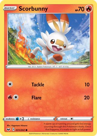 Scorbunny (031/202) (Premium Collection) [Sword & Shield: Base Set] | The Gaming-Verse