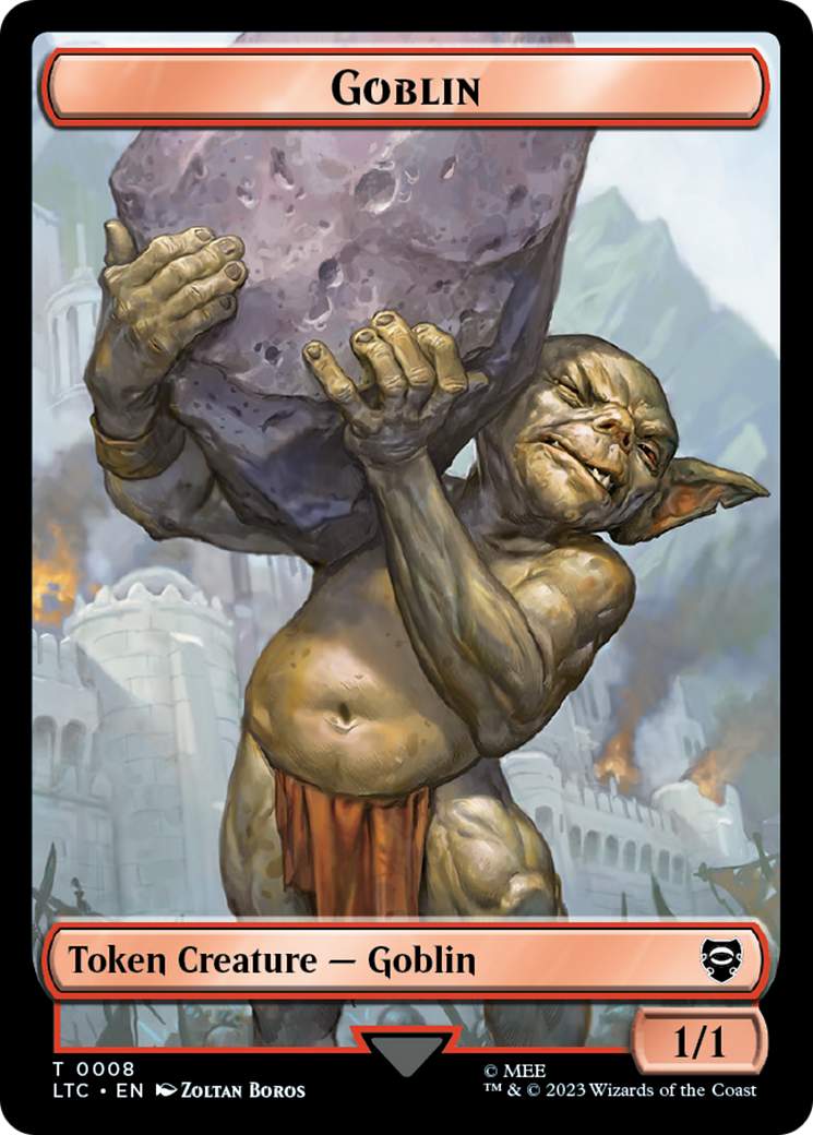 Goblin // Wraith Double-Sided Token [The Lord of the Rings: Tales of Middle-Earth Commander Tokens] | The Gaming-Verse