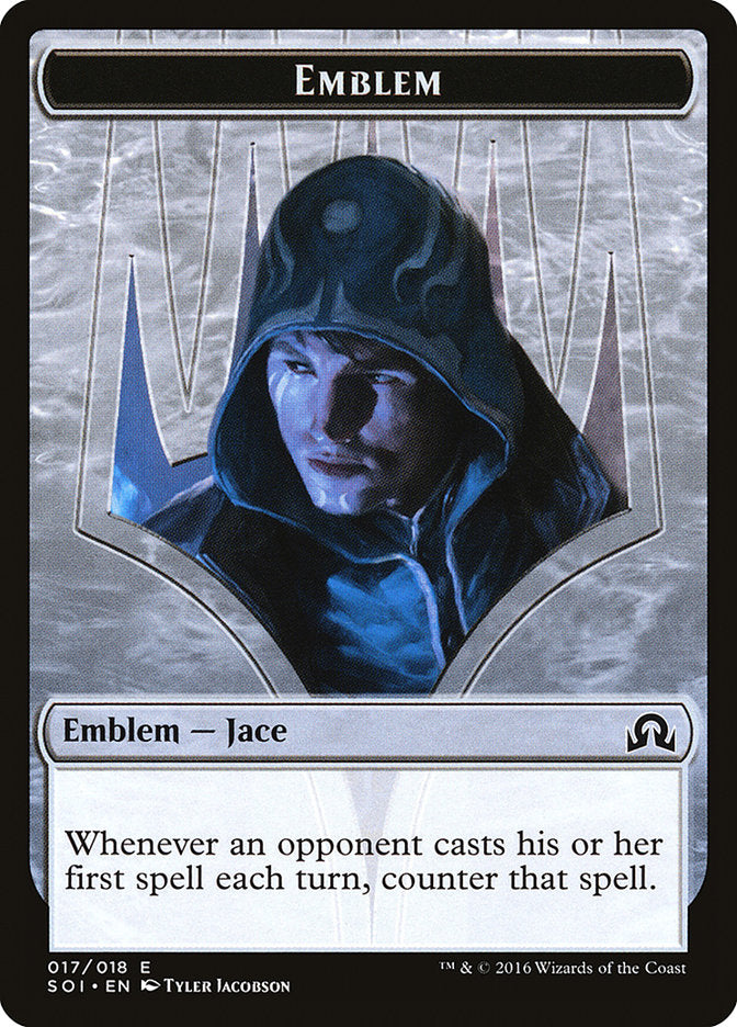 Jace, Unraveler of Secrets Emblem [Shadows over Innistrad Tokens] | The Gaming-Verse