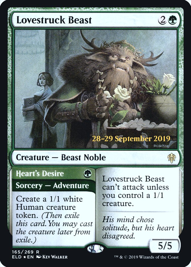 Lovestruck Beast // Heart's Desire  [Throne of Eldraine Prerelease Promos] | The Gaming-Verse