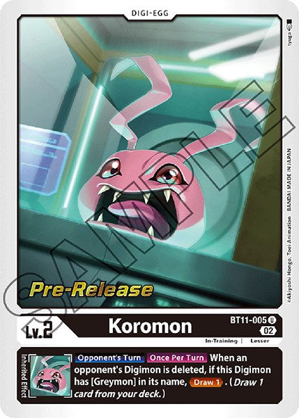 Koromon [BT11-005] [Dimensional Phase Pre-Release Promos] | The Gaming-Verse